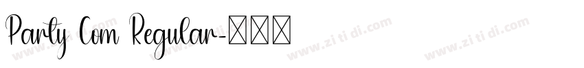 Party Com Regular字体转换